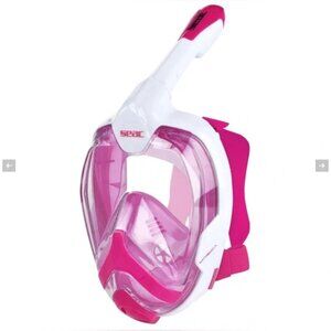 Snorkel-Mask S/M Pink Full Face SEAC Magica Anti-fog Underwater Diving Panoramic